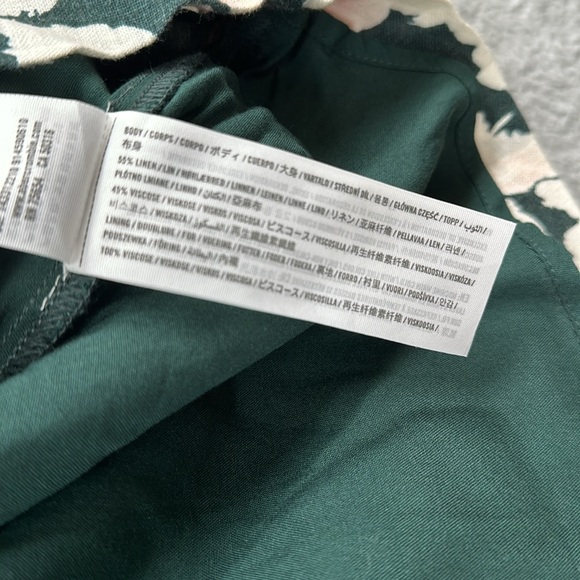 NEW Abercrombie & Fitch Green Floral Print Linen Blend Skirt XS - Picture 10 of 13